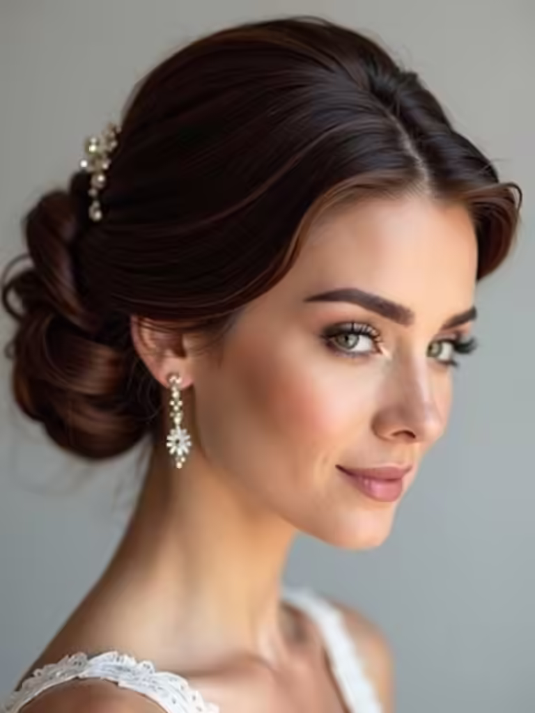 textured updos for brunettes