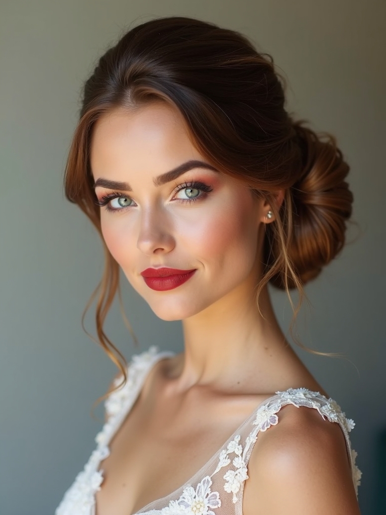 timeless bun wedding hairstyles