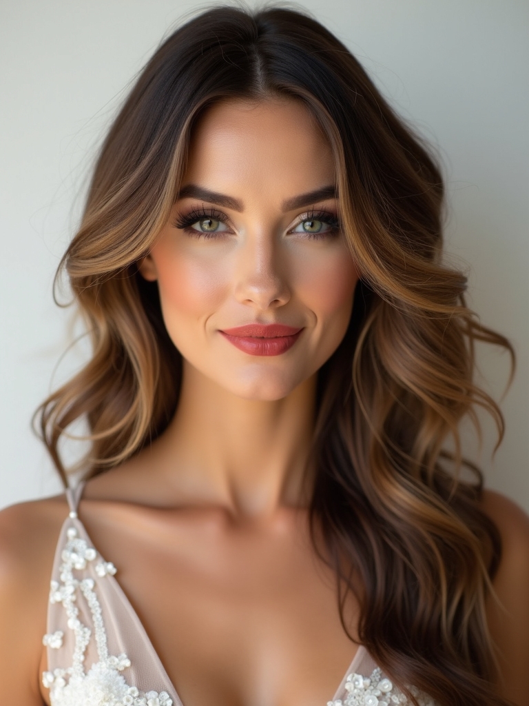 timeless center part hairstyle elegance