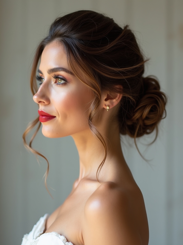 timeless chignon bridal elegance