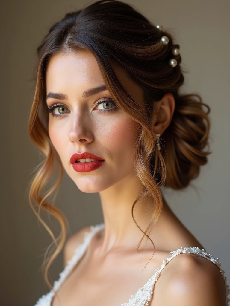 timeless chignon inspired half updo