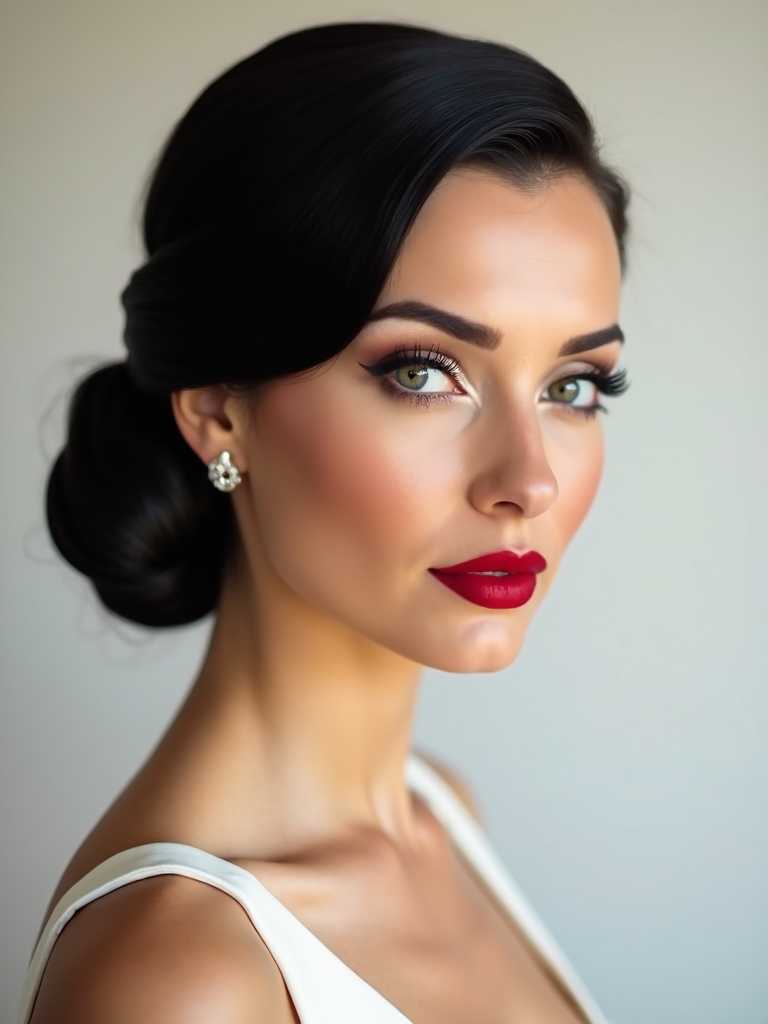 timeless elegant bridal updo
