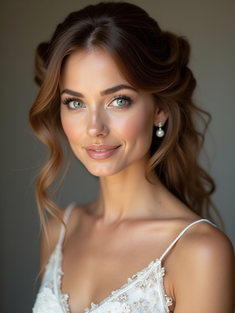timeless elegant bridal updo