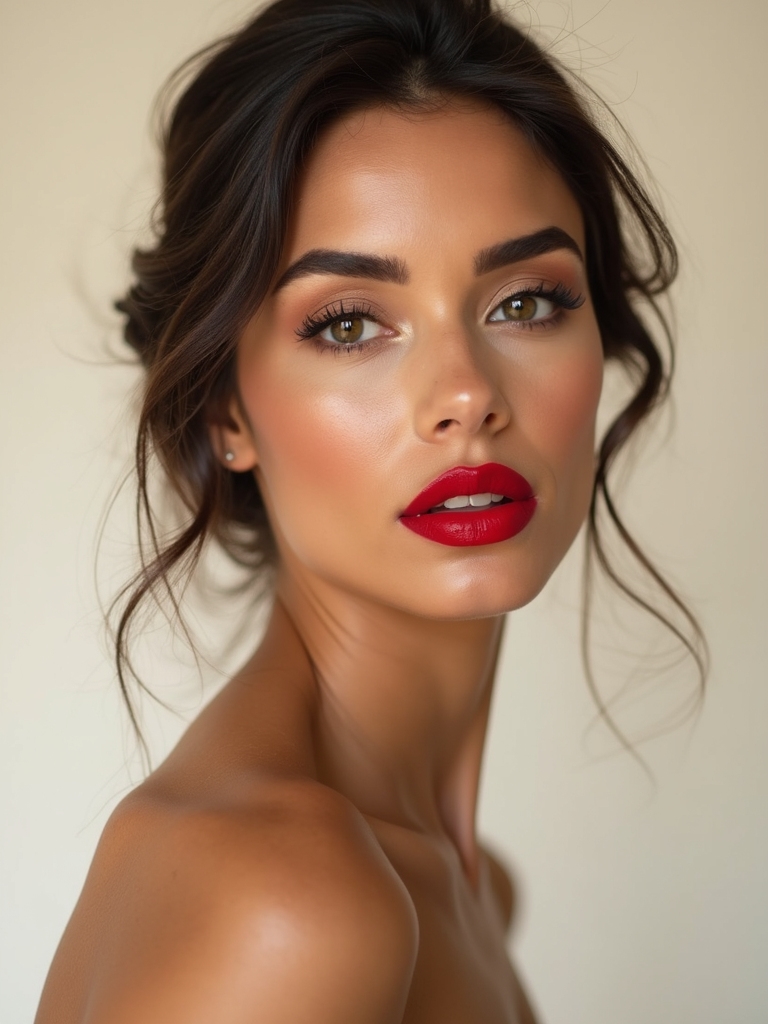 timeless flattering crimson lipstick