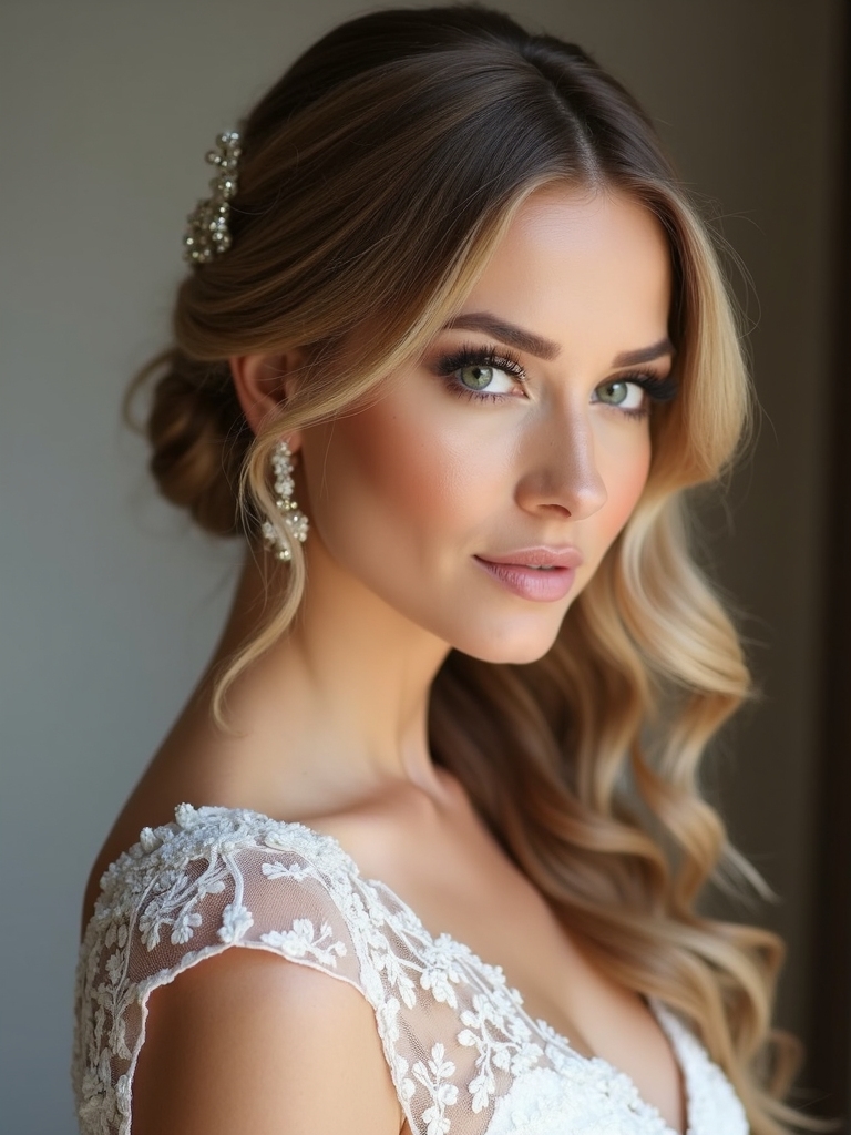 timeless half up elegance