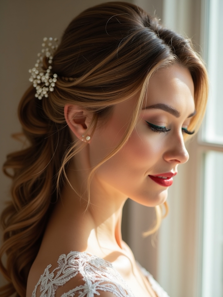 timeless half up half down style