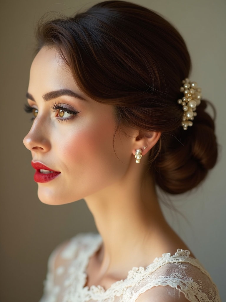 timeless low bun elegance