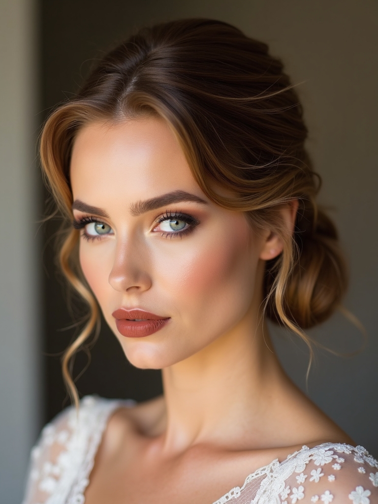 timeless low bun elegance