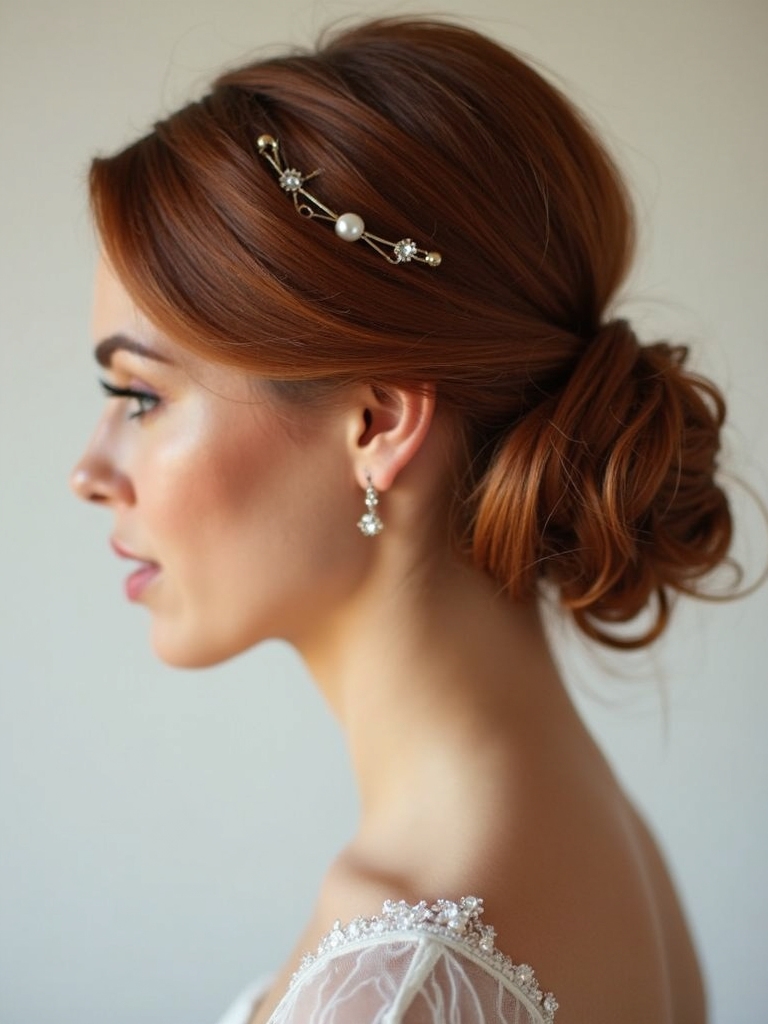 timeless low bun elegance