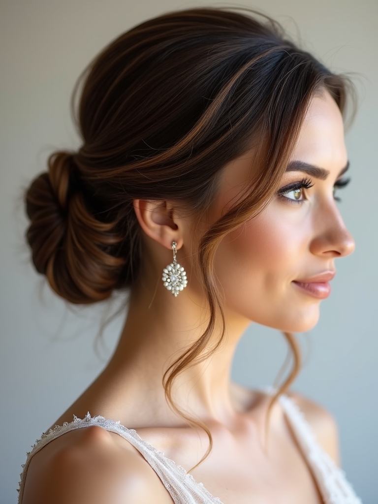 timeless low chignon elegance