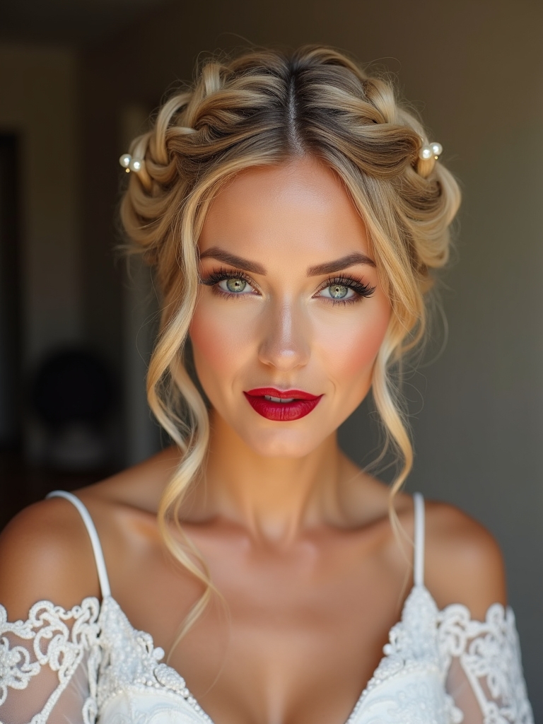 timeless modern bridal braids
