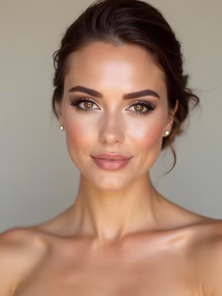 timeless neutral bridal makeup