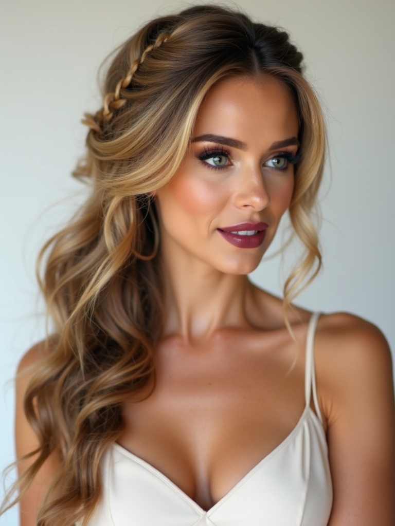 timeless romantic braided half ups