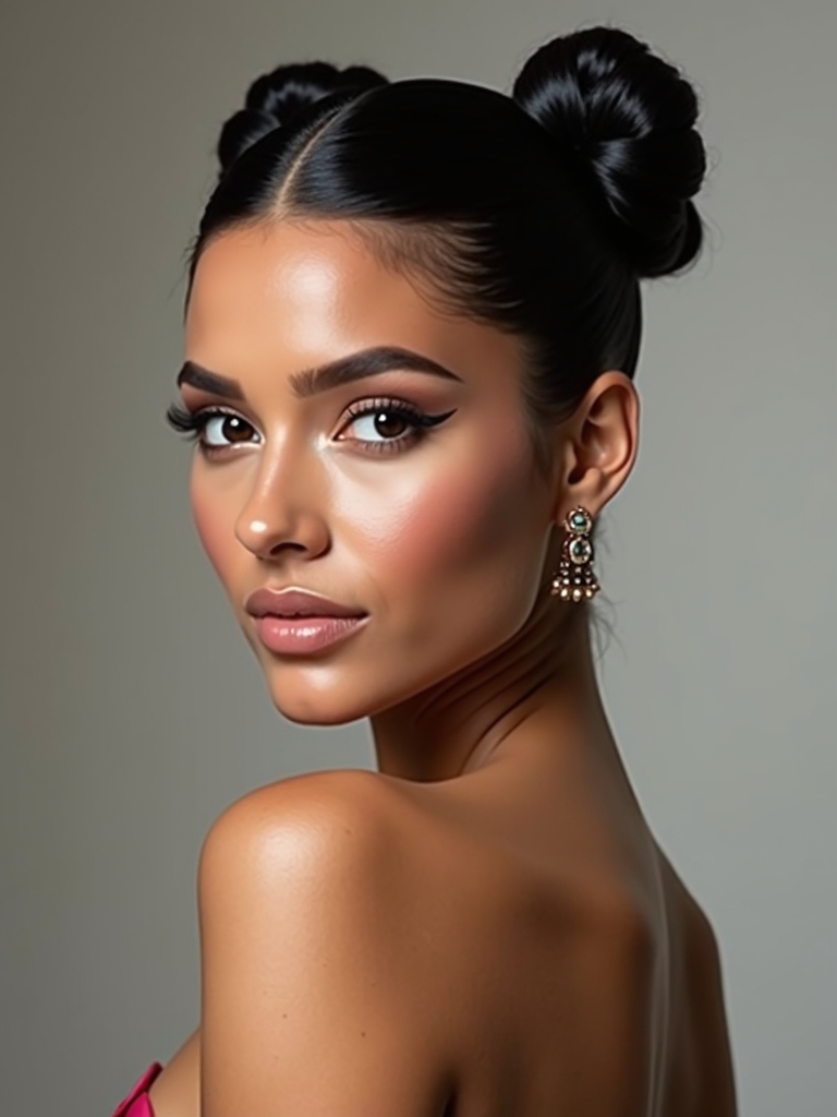 timeless sleek bun elegance