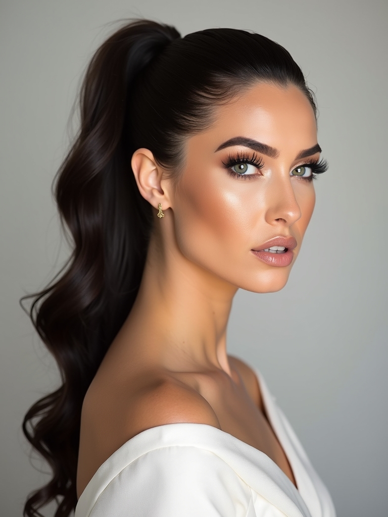 timeless sleek wedding hairstyle