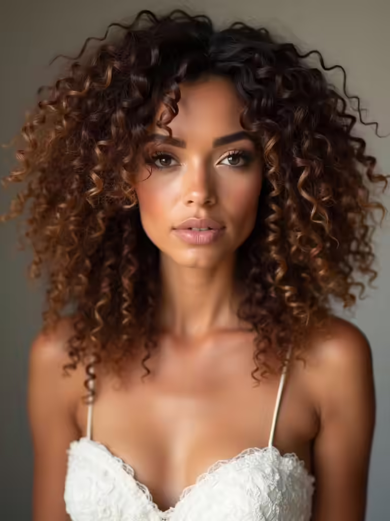 trending curly bride hairstyles