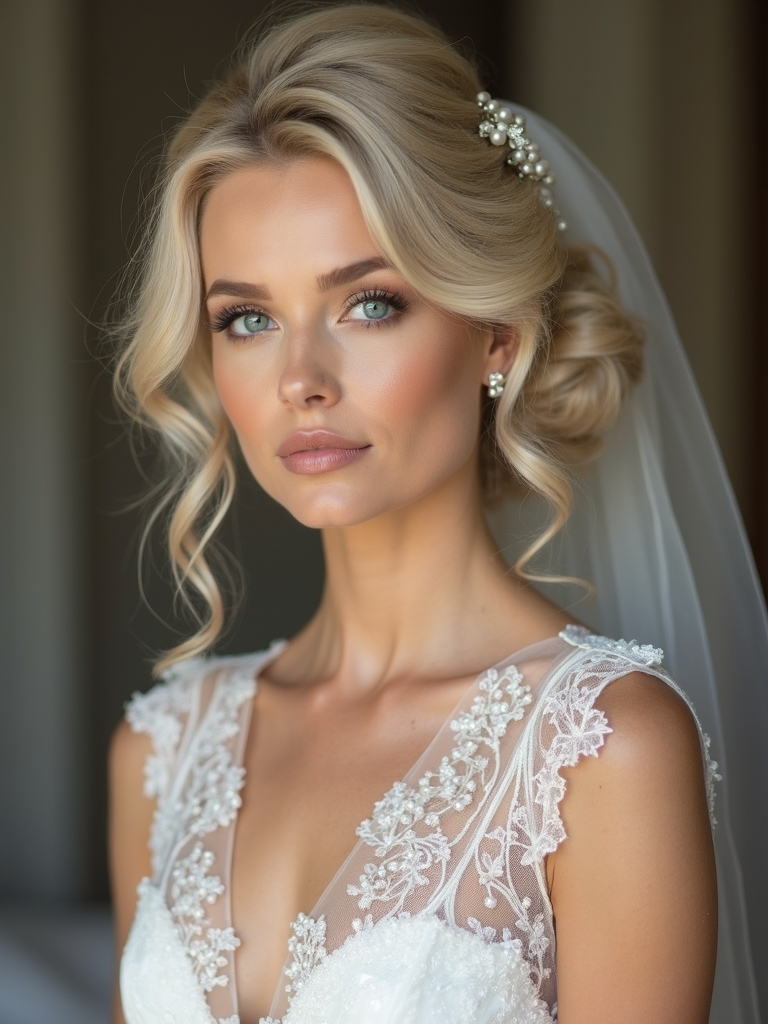 updo enhances wedding aesthetics
