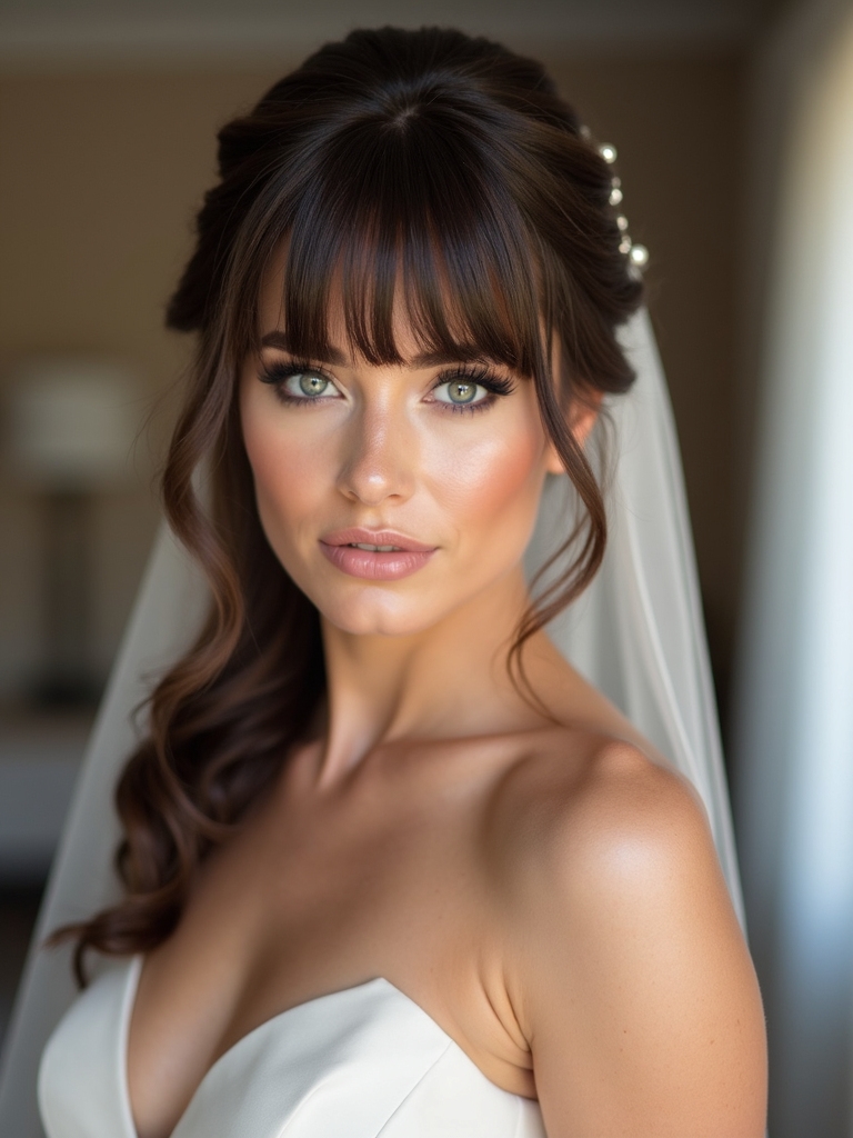 veil compatibility with bangs