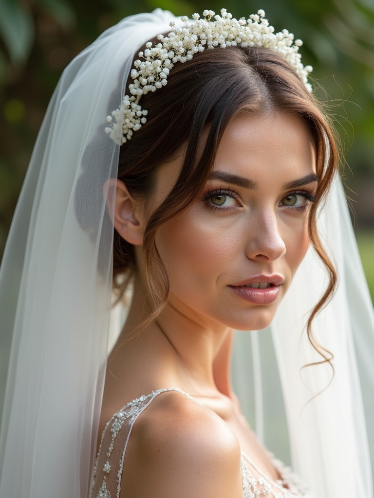 veil enhances bridal elegance