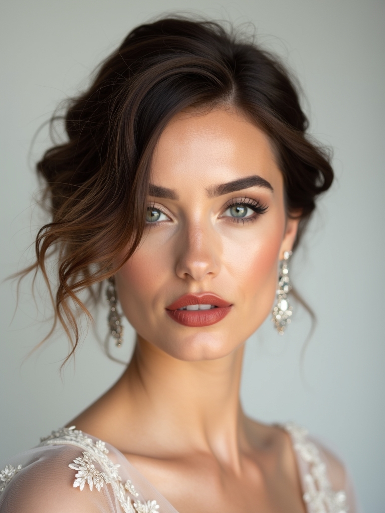 veil length and hairstyle pairing