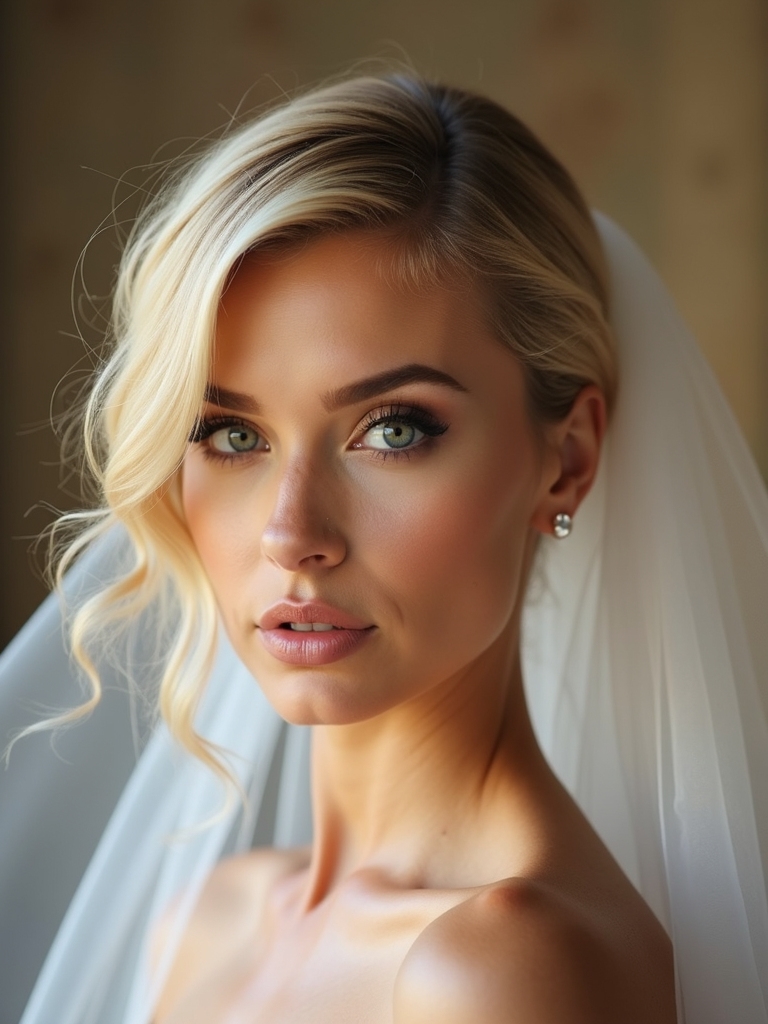 veil placement for short hair