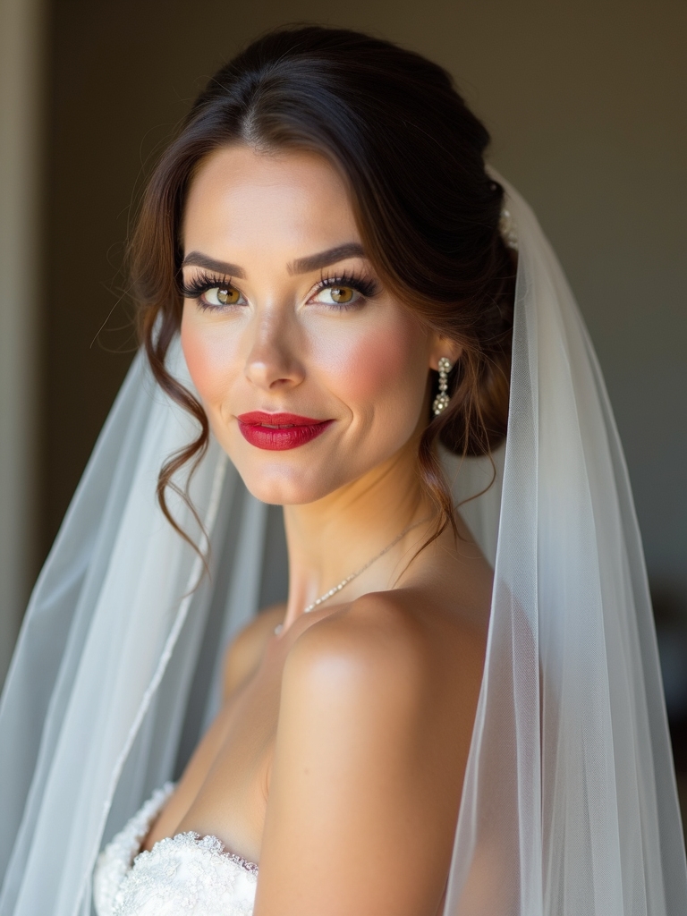 veil style and updo