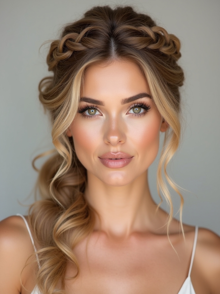 versatile half up braids