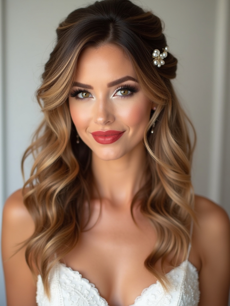 versatile half up bridal styles