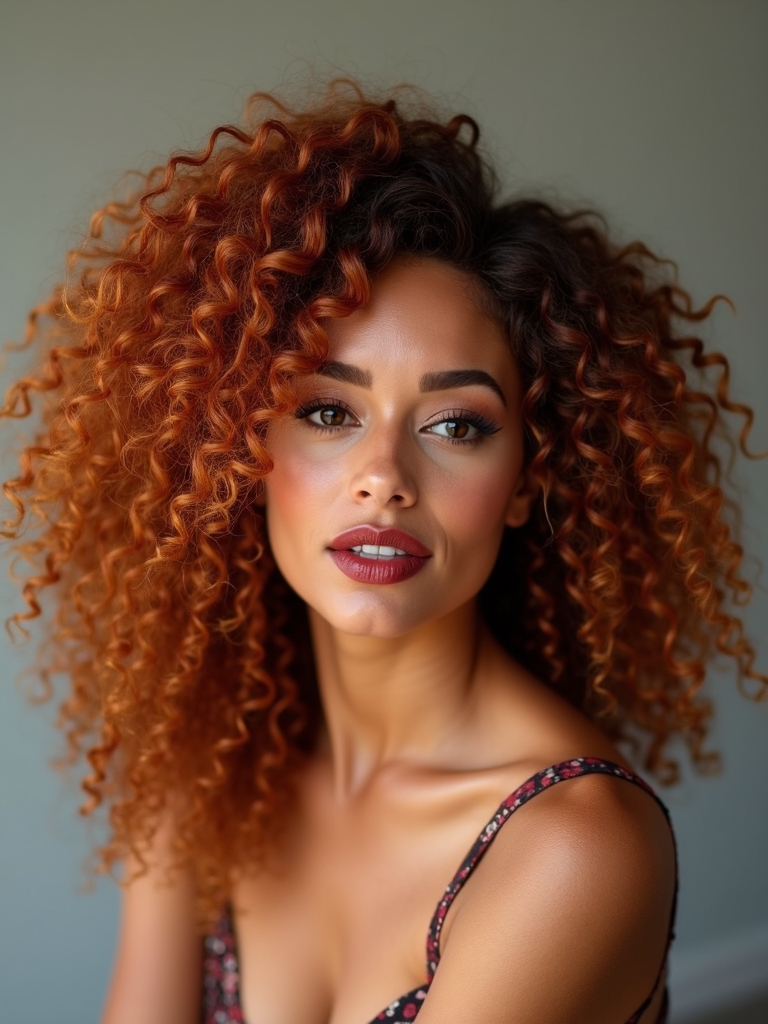 vibrant curly engagement hairstyles
