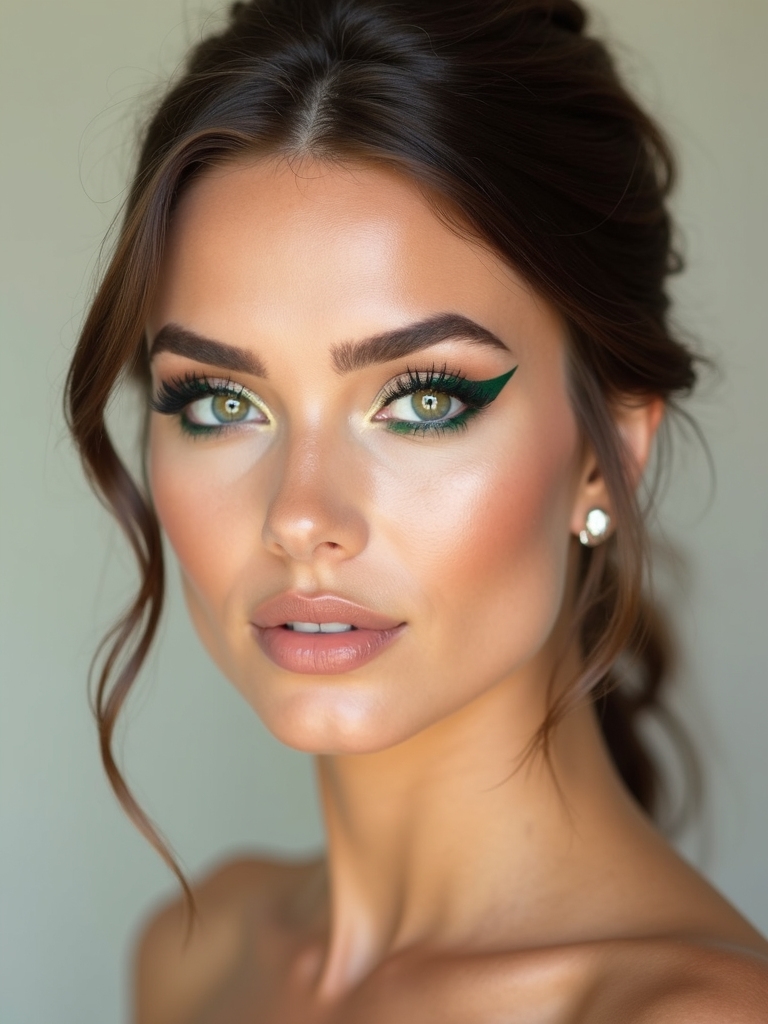 vibrant emerald and chartreuse