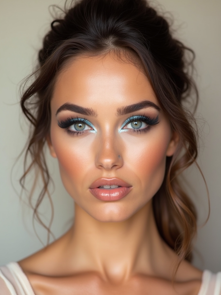 vibrant makeup for blue eyes