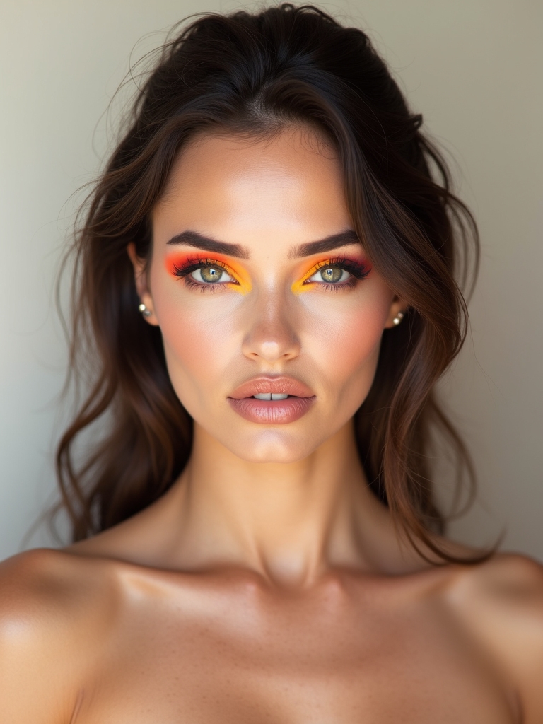 vibrant neon eye makeup