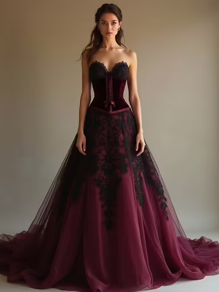 victorian inspired corset bridal gowns