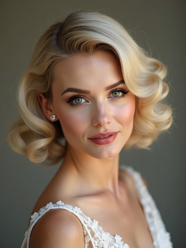 vintage glamour with waves