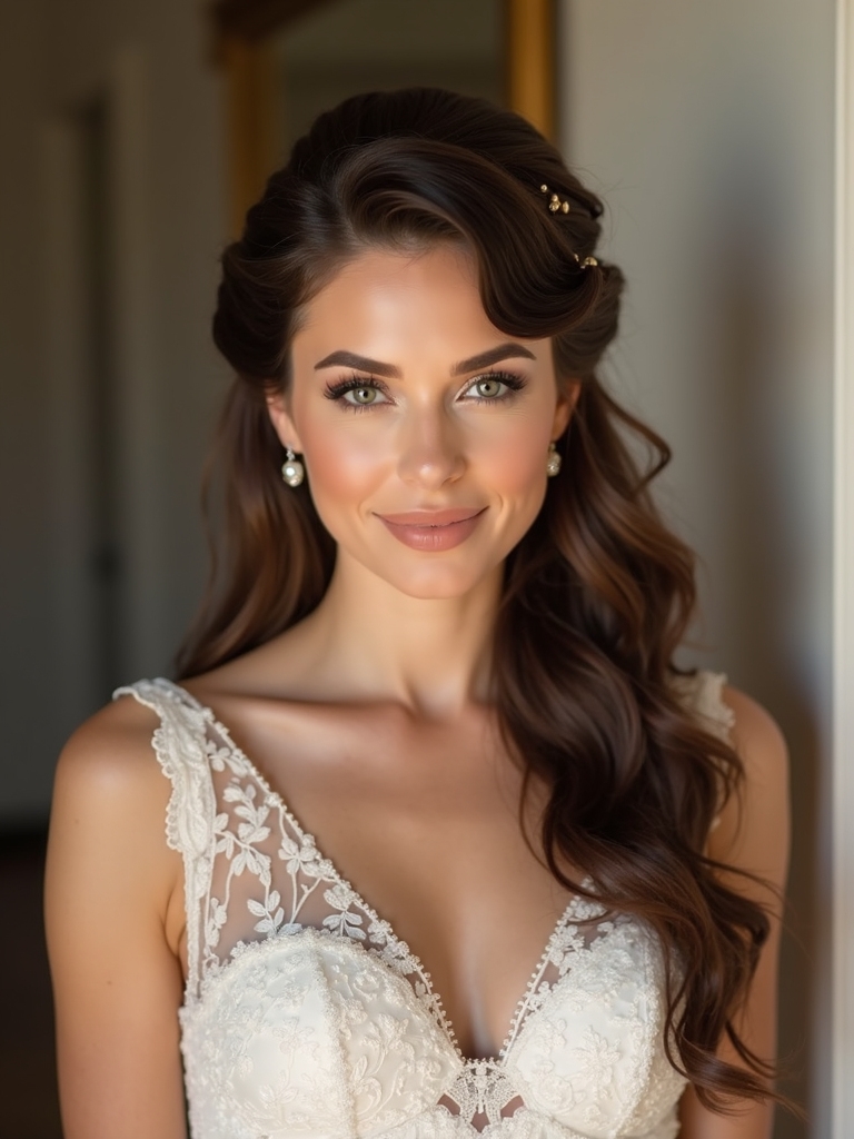 vintage half up hairstyle tips