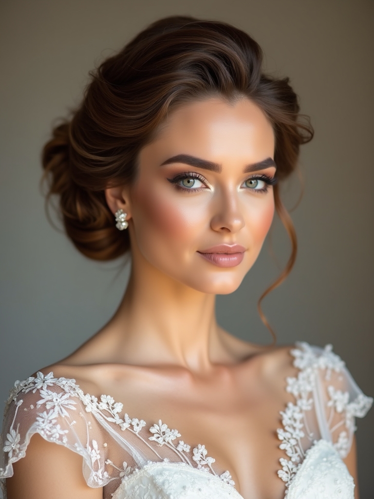vintage romantic wedding hairstyle