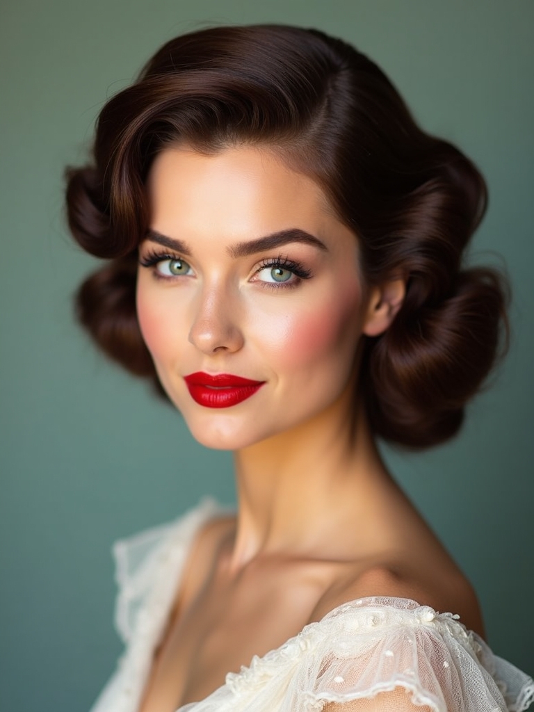 vintage sculpted pin curls