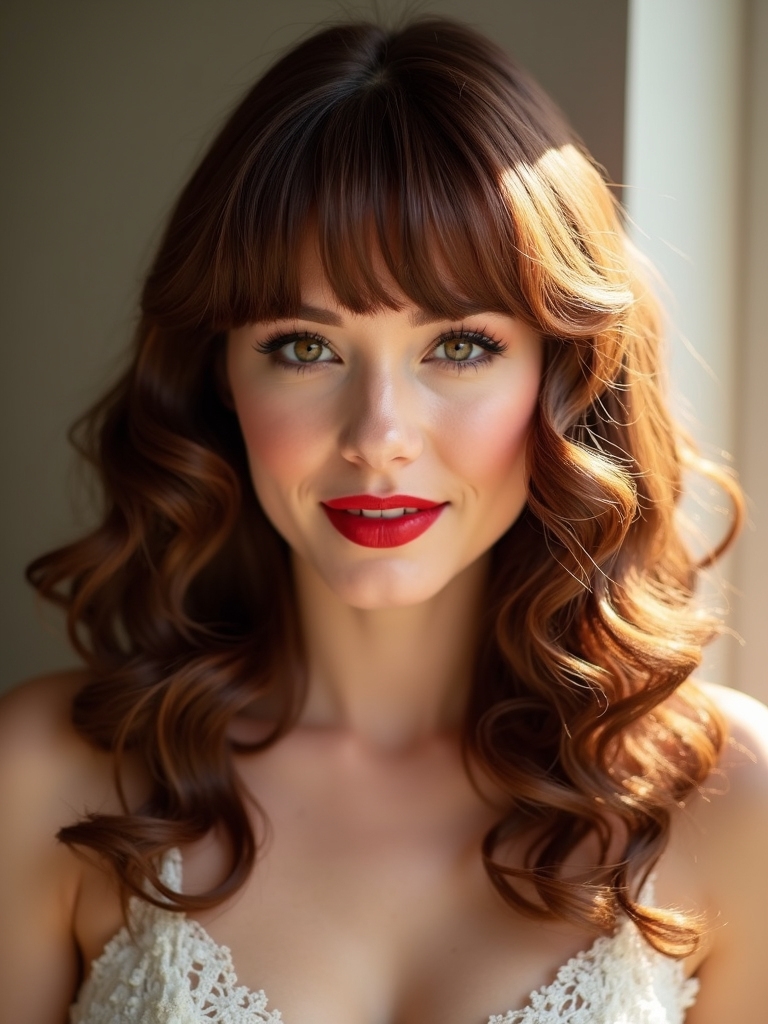 vintage soft curls hairstyle
