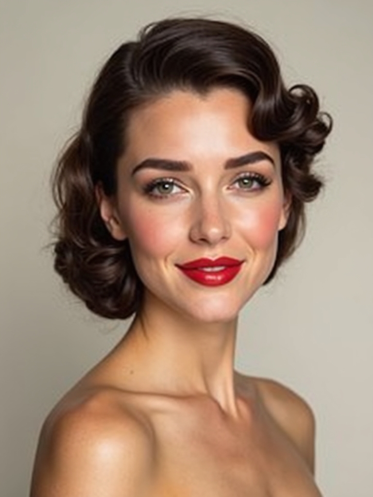 vintage waves and rosy glow