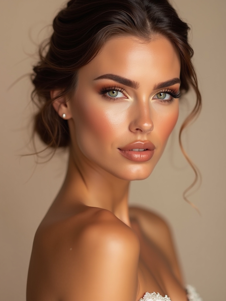 warm bronze wedding makeup
