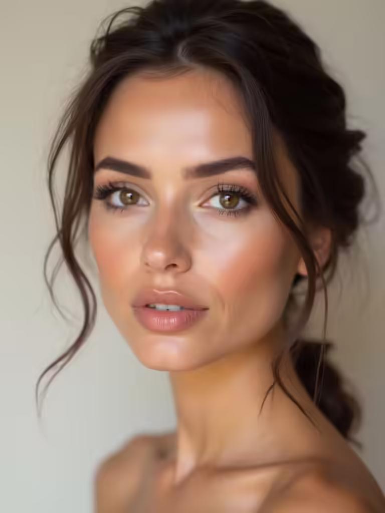 warm brown eye looks