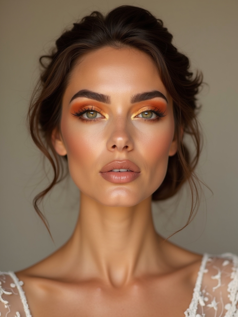 warm earthy autumn bridal tones