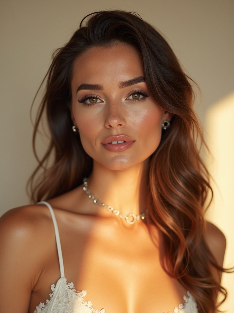warm glow bridal portraits
