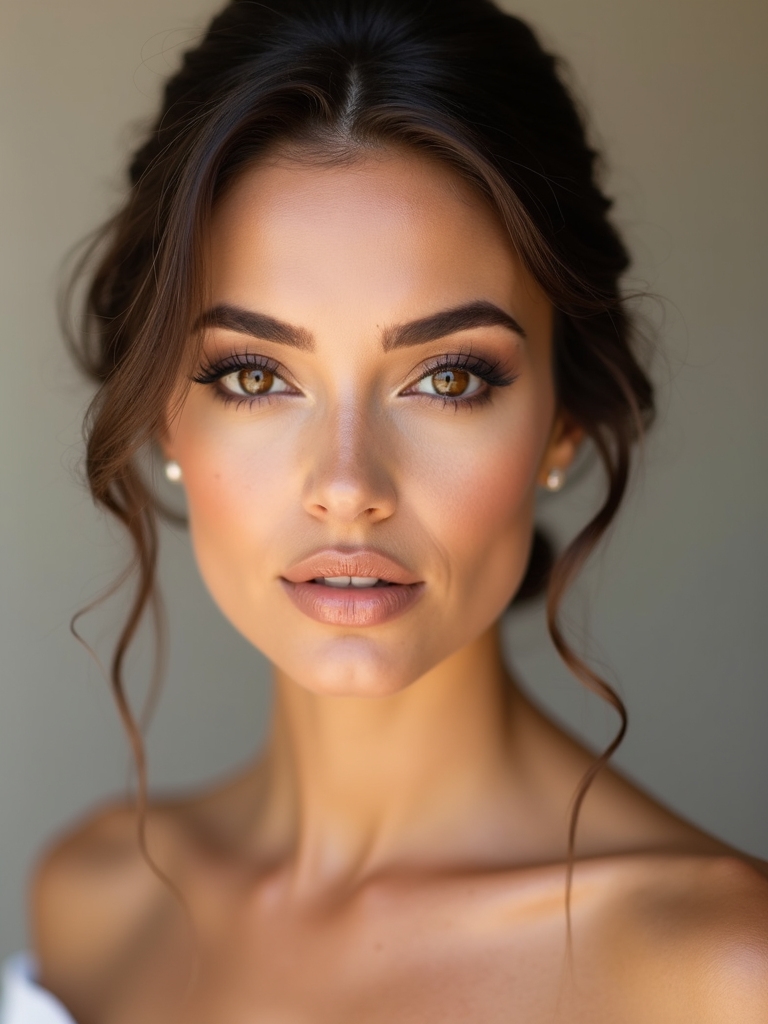 warm neutrals for brown eyes