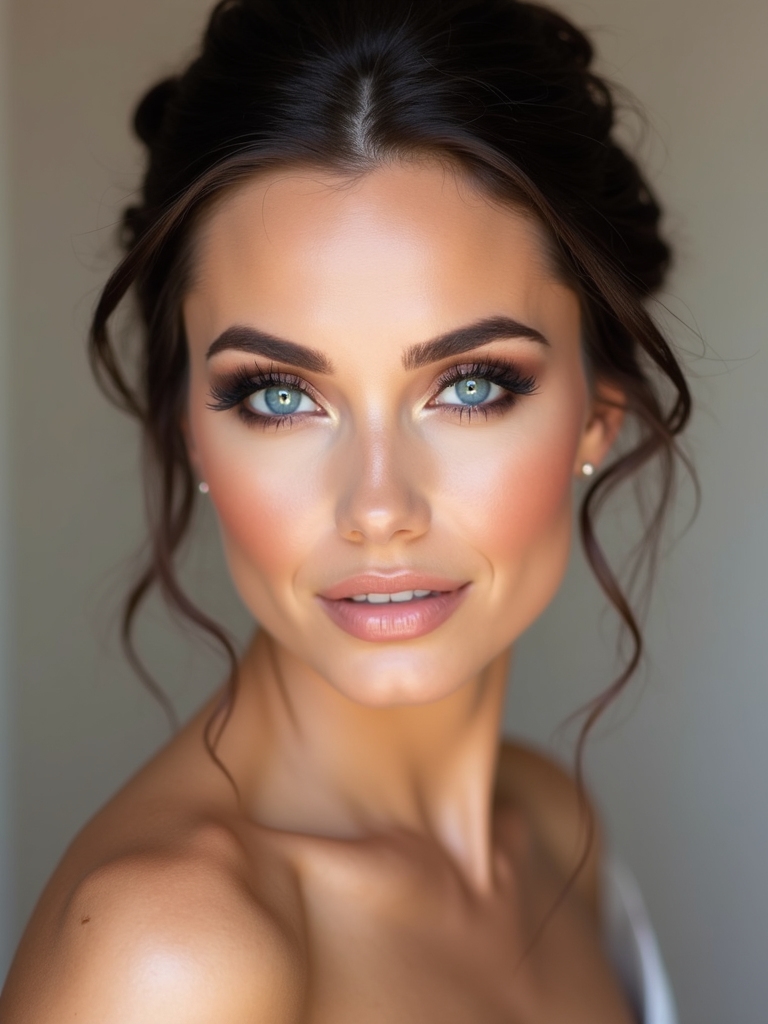 warm tones enhance blue eyes