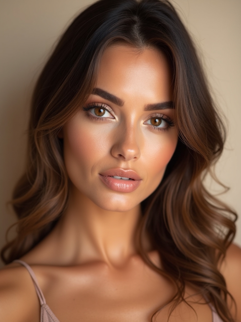 warm tones enhance brown eyes