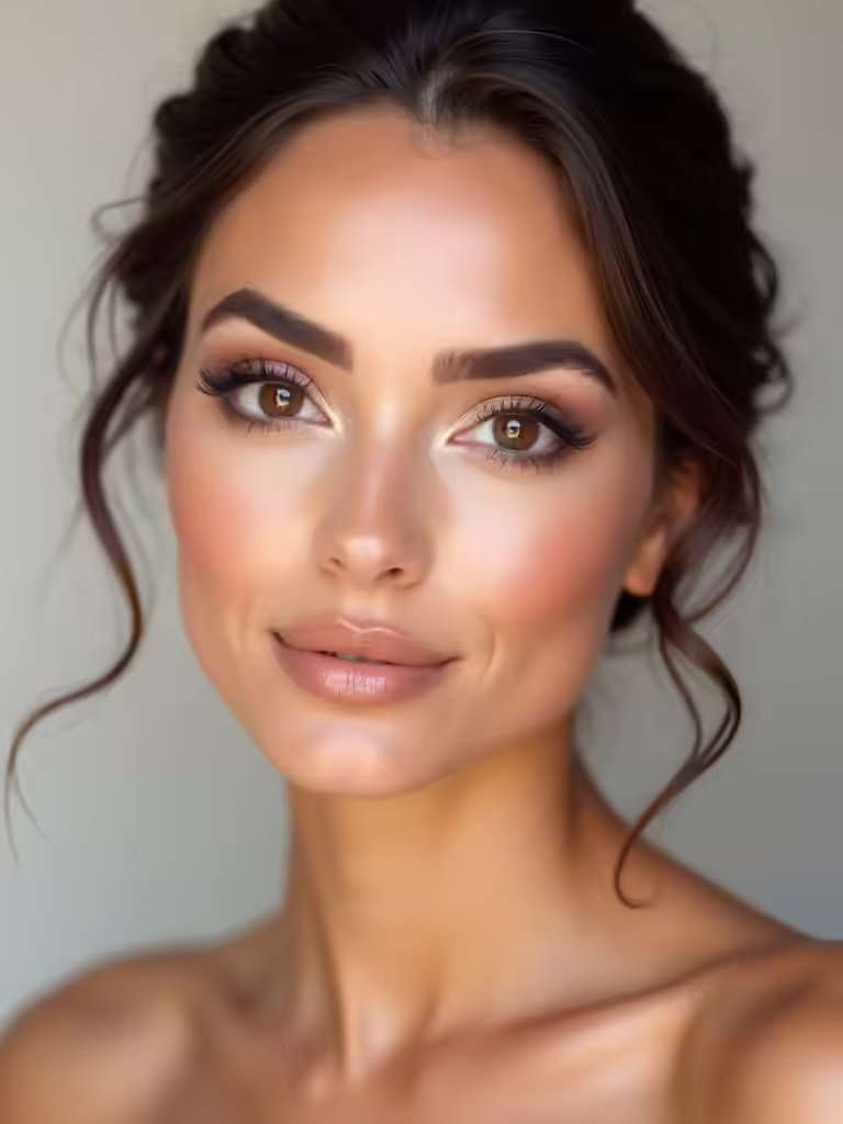 warm tones enhance brown eyes