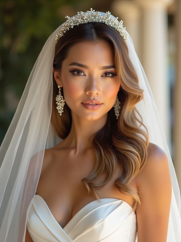 whimsical ribbon veil charm