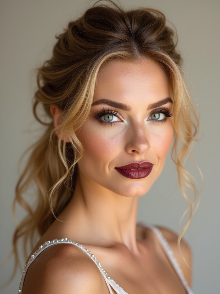 wispy bangs textured ponytail